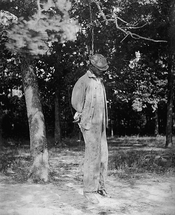 An Unidentified African-American Man Lynched from a Tree - World ...