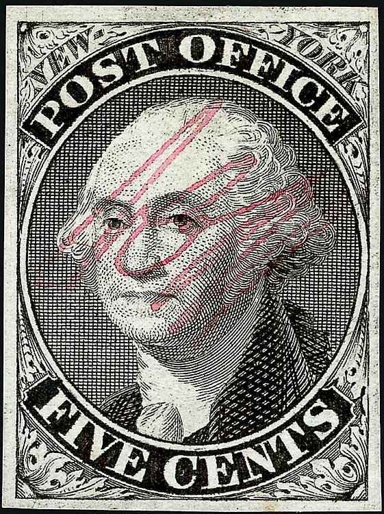 New York Postmaster's Provisional Stamp, 1845