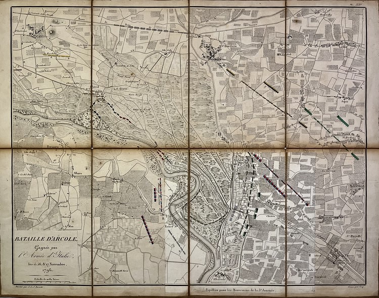 Map of the Battle of Arcole, November 1796