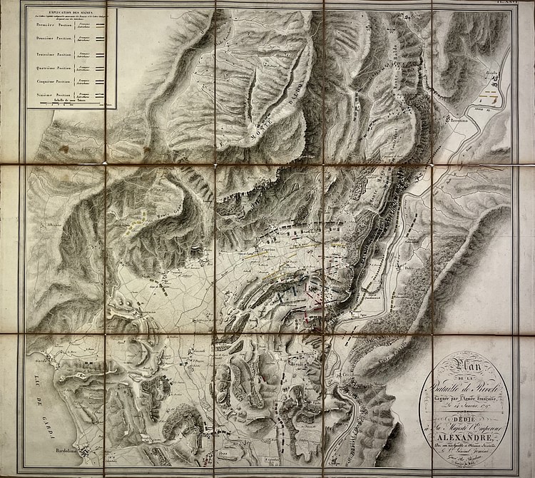 Map of the Battle of Rivoli, 14 January 1797
