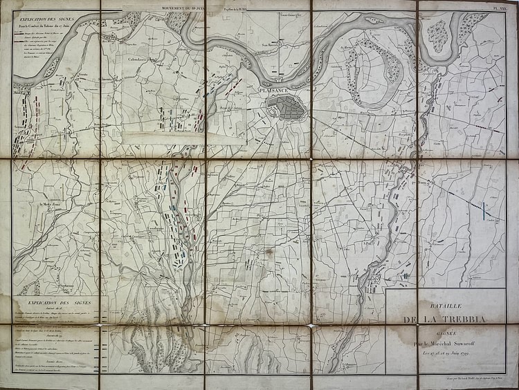 Map of the Battle of Trebbia, June 1799