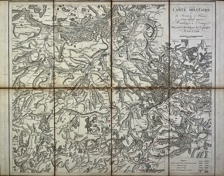 Military Map of the French Border, Maubeuge to Douai