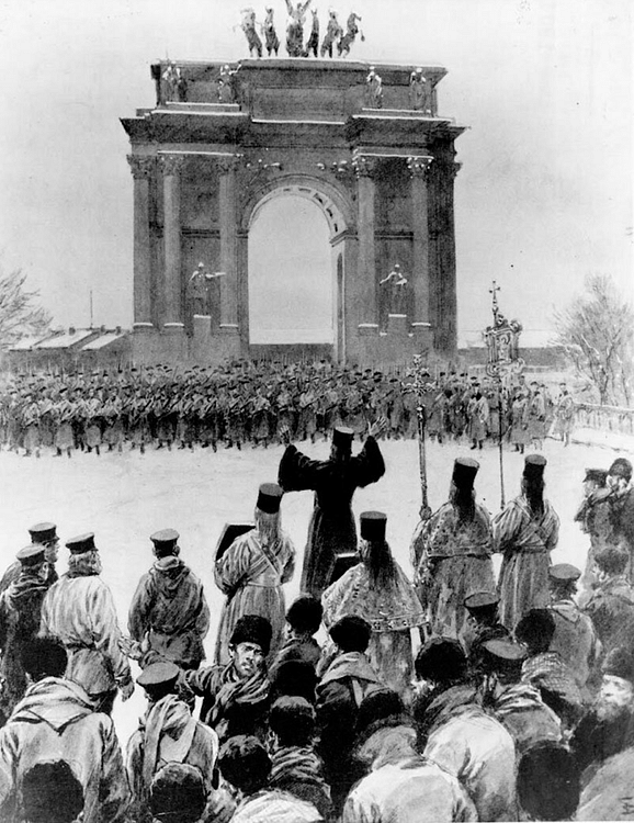 Gapon & Crowd, Bloody Sunday 1905
