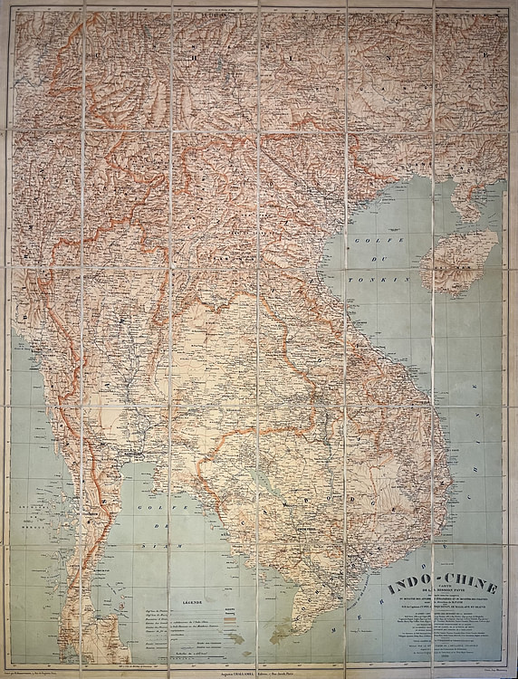 Map of Indochina by the Pavie Mission