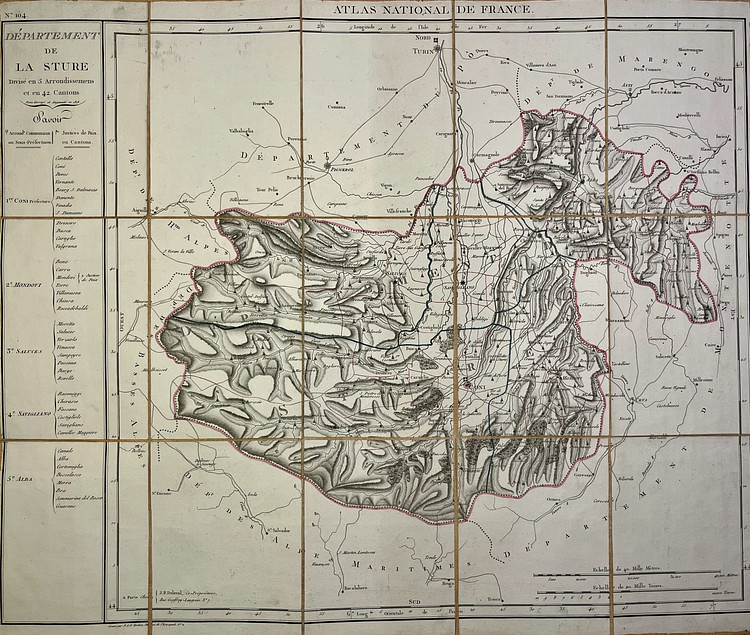 Map of the Stura Department