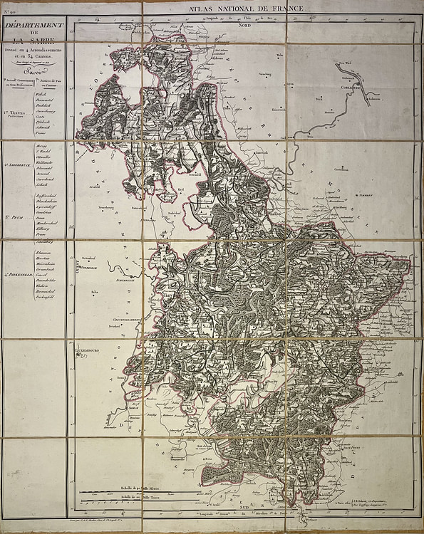 Map of the Saar Department