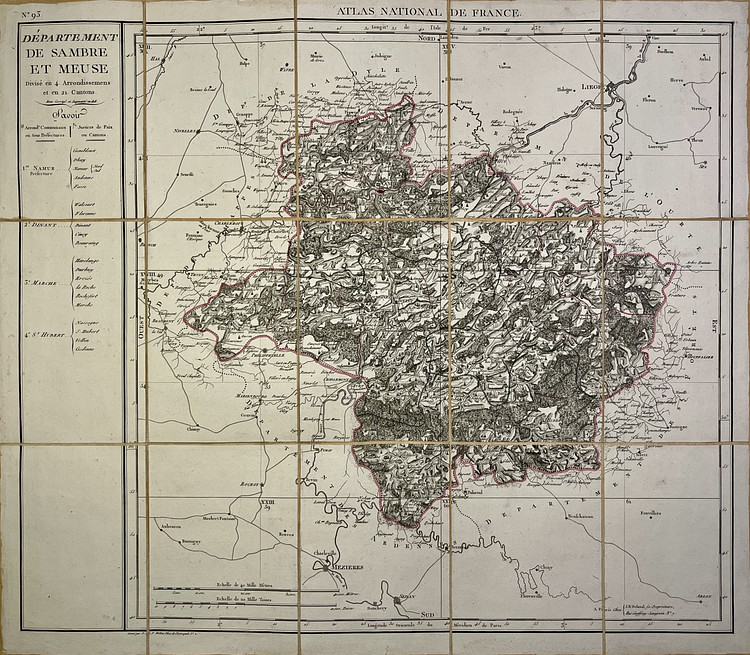 Map of the Sambre-et-Meuse Department