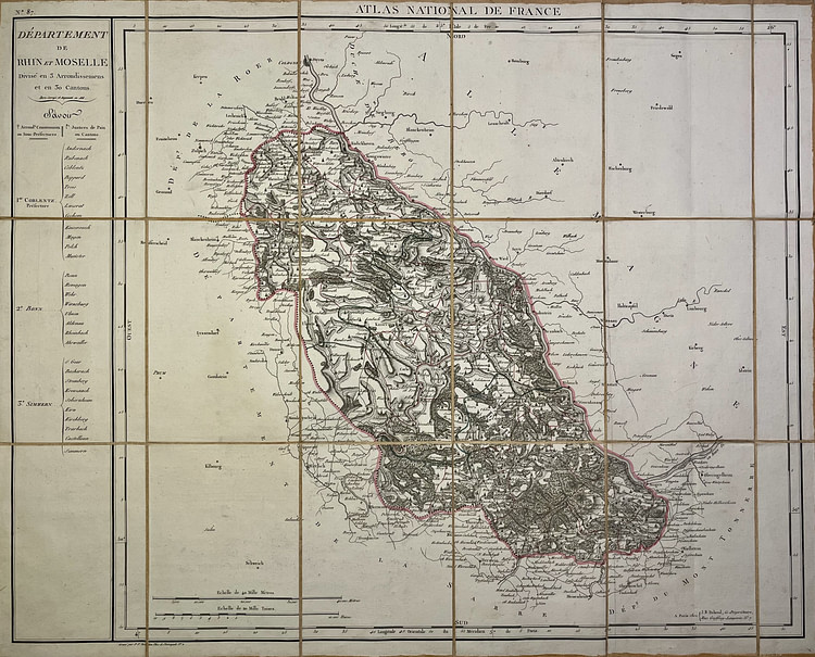 Map of the Rhin-et-Moselle Department
