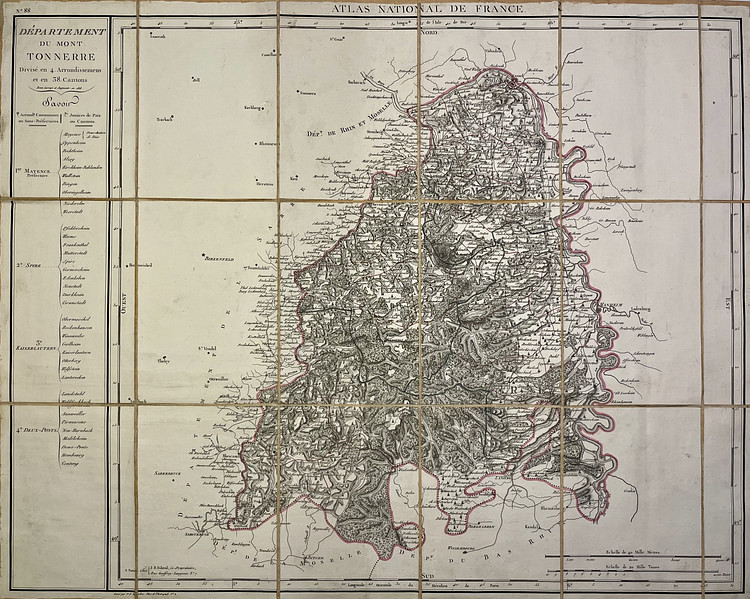 Map of the Mont-Tonnerre Department