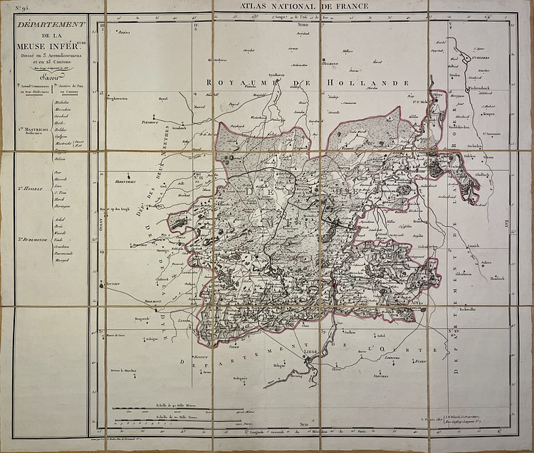 Map of the Meuse-Inférieure Department