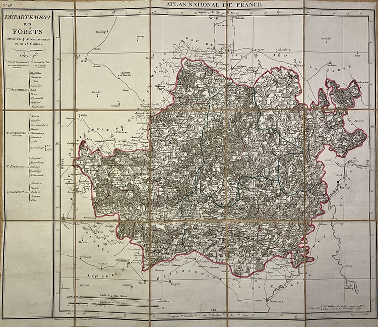 Map of the Forêts Department