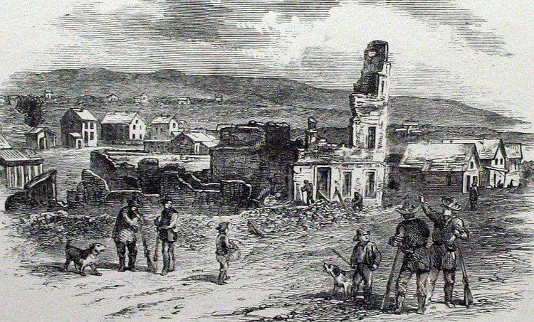 Ruins of the Free State Hotel, Lawrence, Kansas, 1856