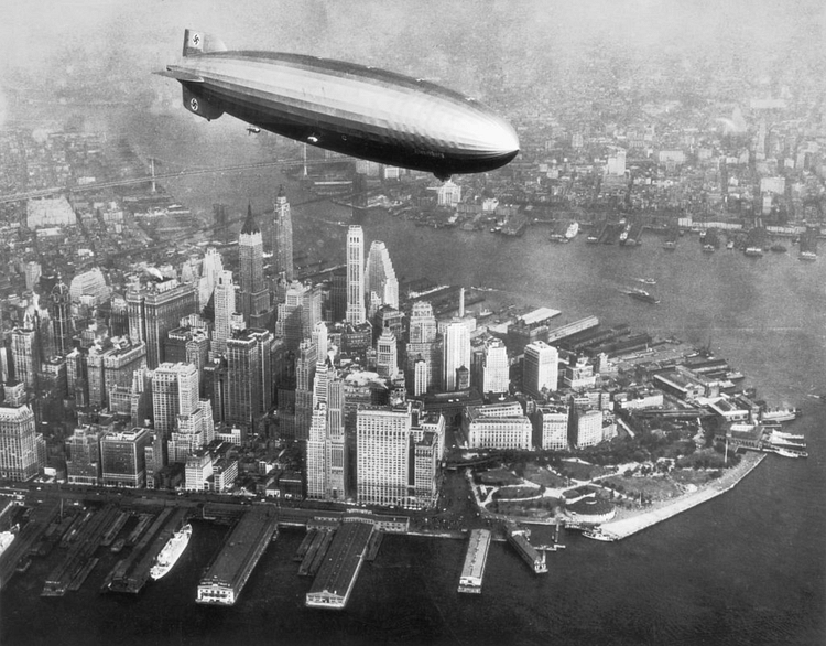 LZ 129 Hindenburg over New York