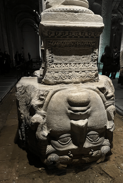 Medusa Head in the Basilica Cistern, Istanbul