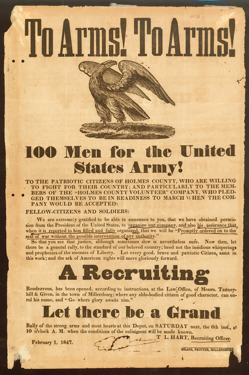 US Army Recruitment Poster 1847