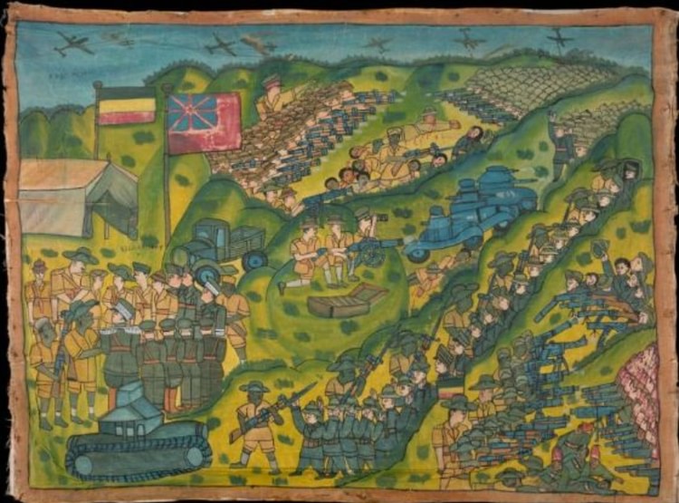 A Painting of the Battle of Gondar (1941)