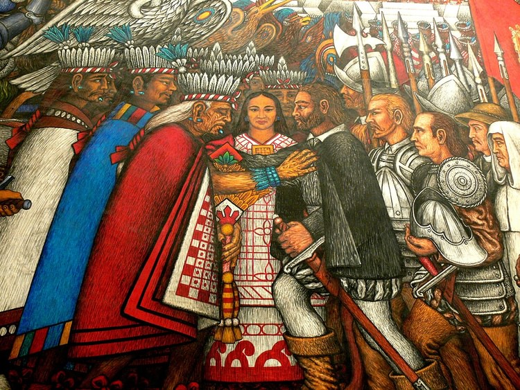 La Malinche Mediates with the Tlaxcallans