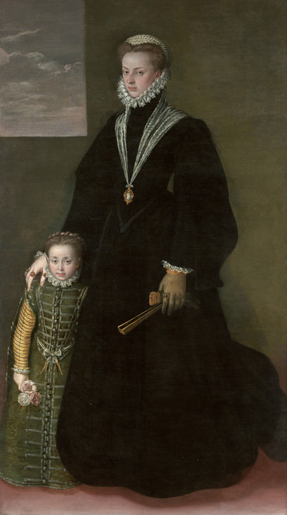Portrait of Juana of Austria with a Young Girl