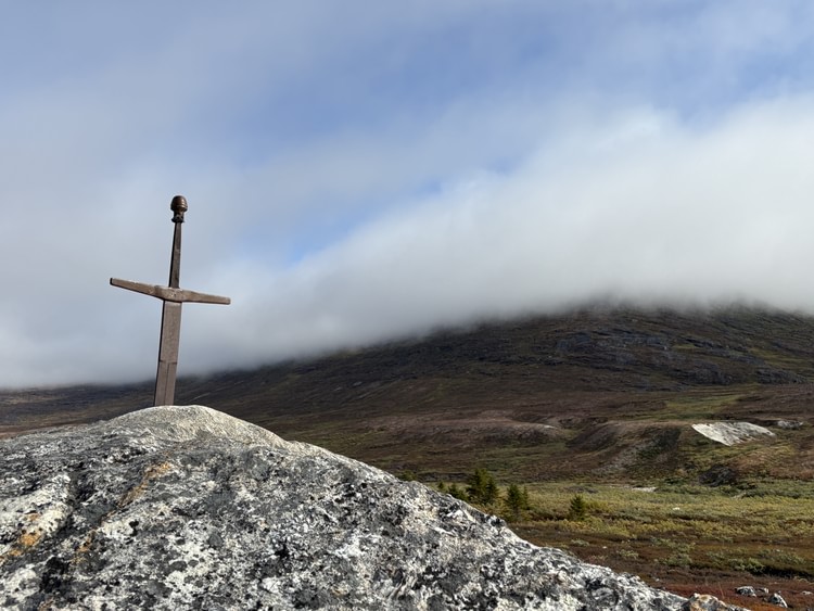 Sword Monument in Qooqqut, Greenland