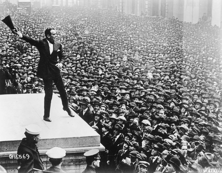 Douglas Fairbanks Raising Funds in WWI