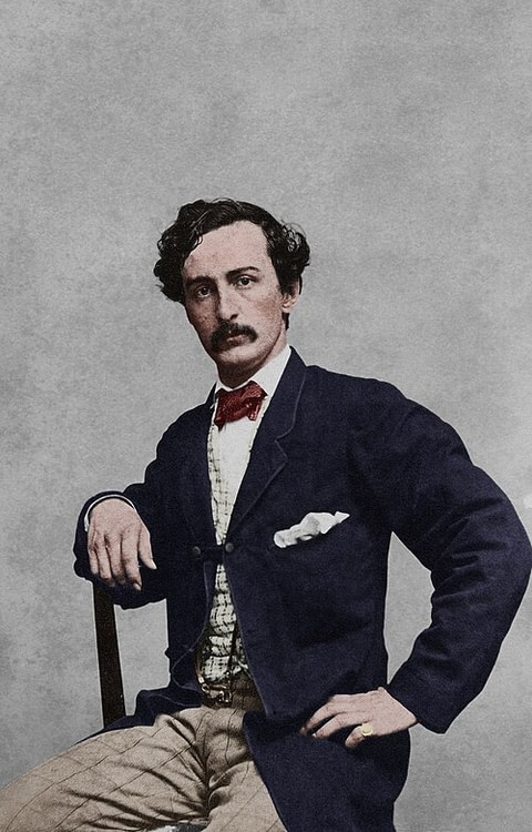 Colorized Portrait of John Wilkes Booth