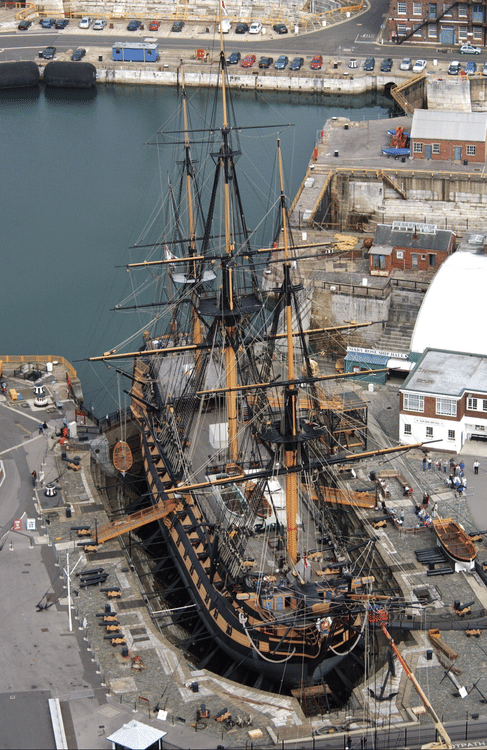Aerial View, HMS Victory