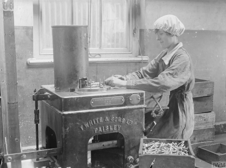 Woman Working in a WWI Ammunitions Factory