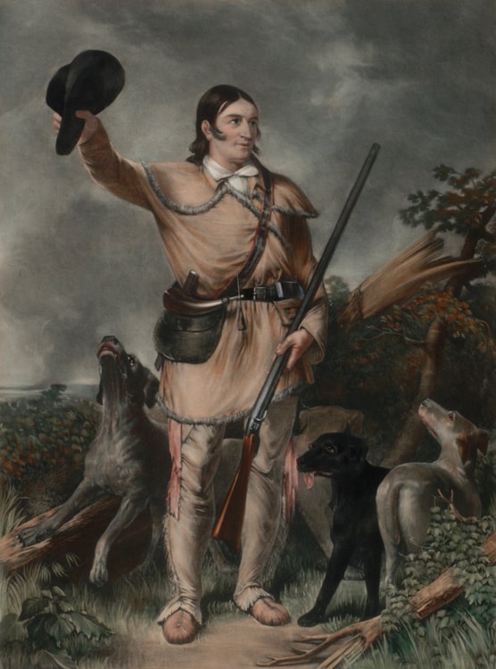 Portrait of Davy Crockett