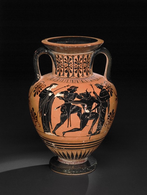 Neck Amphora with Theseus Slaying the Minotaur