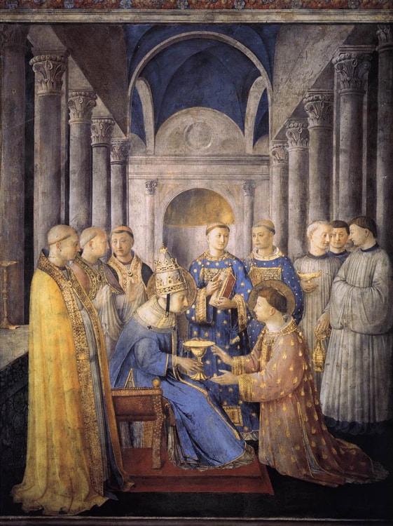 St Peter Consecrates St Lawrence as Deacon