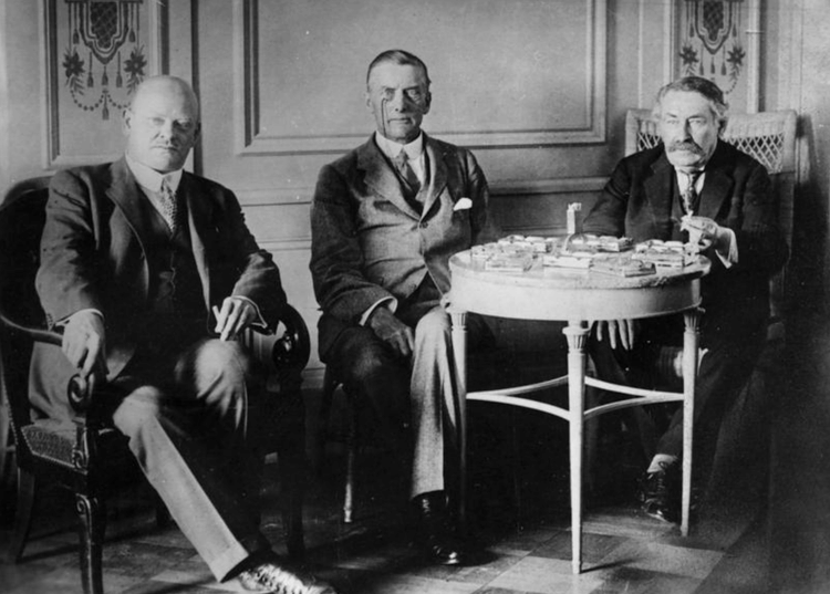 Stresemann, Chamberlain, & Briand, Locarno, 1925