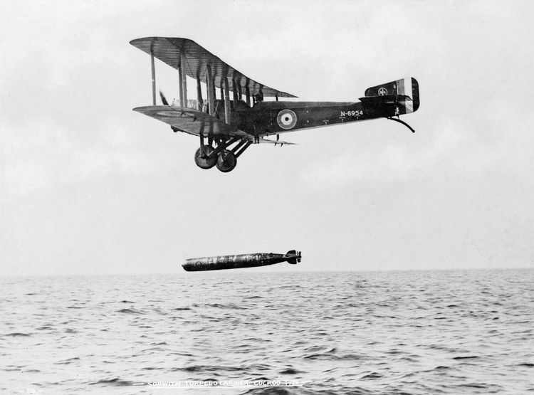Sopwith Cuckoo Dropping a Torpedo