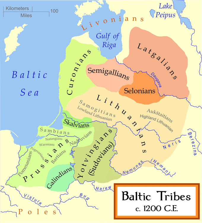Medieval Baltic Populations Map