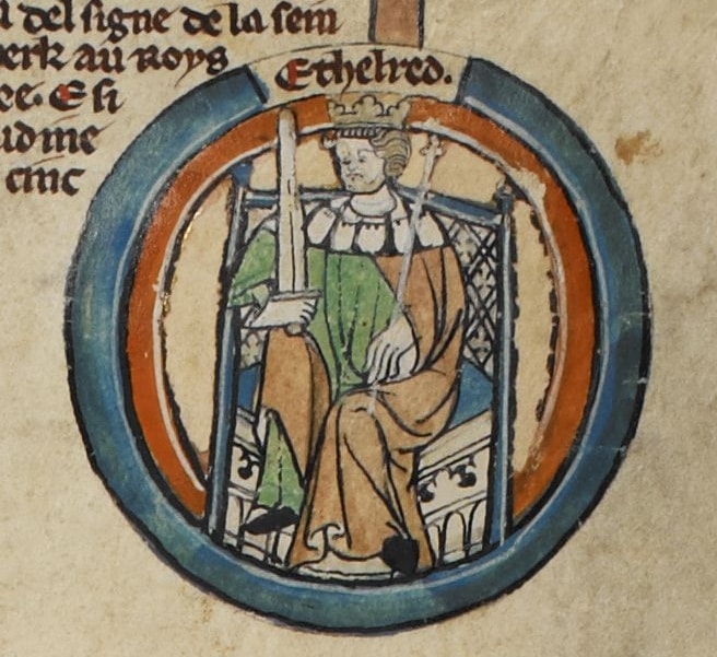 Miniature of Aethelred of Wessex