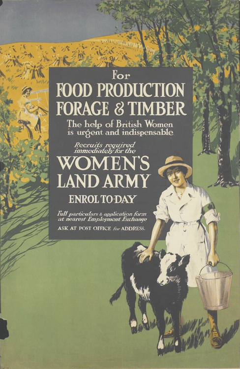 Women's Land Army Recruitment Poster, WWI