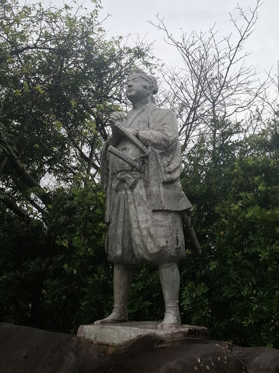 Statue of Amakusa Shiro at Hara Castle