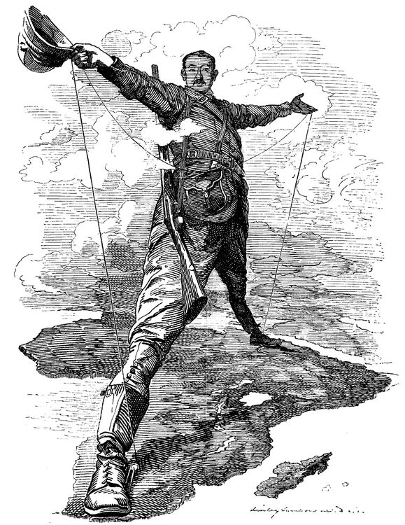 Cecil Rhodes Colossus Cartoon