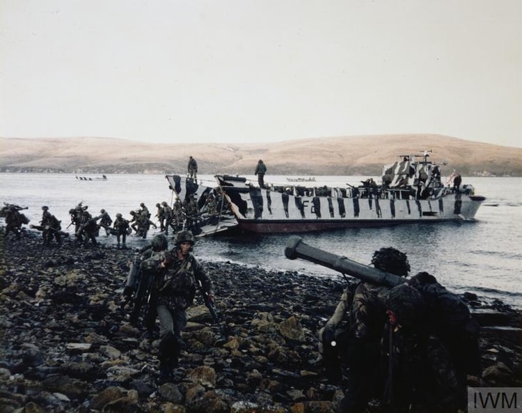 British Troops Landing on the Falklands