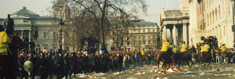Poll Tax Riot at Trafalgar Square