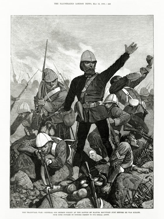 General Colley at the Battle of Majuba Hill