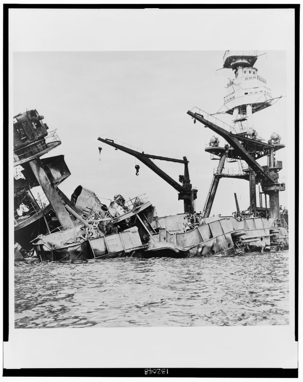 Wreckage of USS Arizona, Pearl Harbor