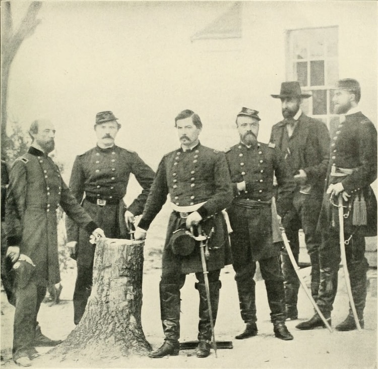 General George B. McClellan and Staff, 1861