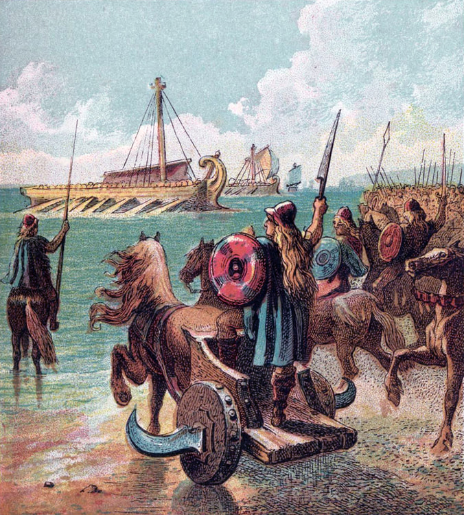 Ancient Britons Opposing the Roman Landings