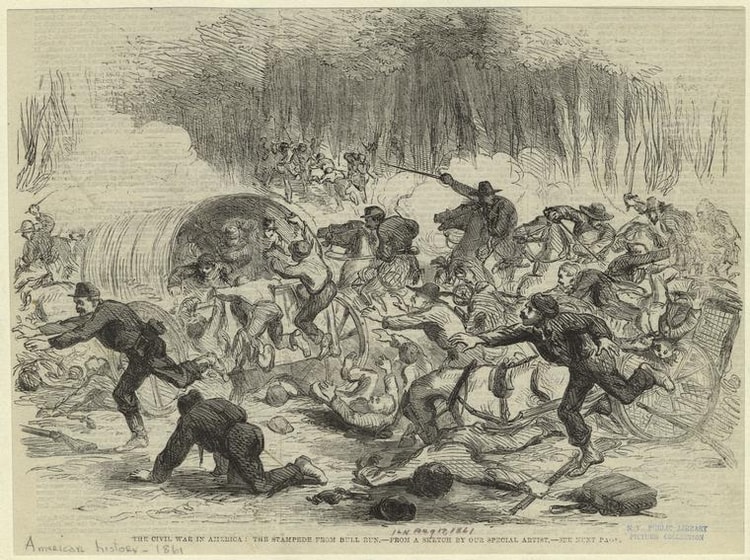 The Stampede from Bull Run by Frank Vizetelly