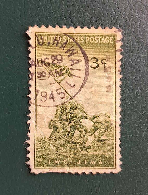 Iwo Jima on a US Postage Stamp