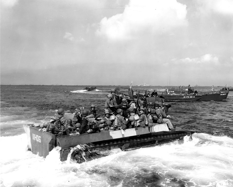 US LVTs at Okinawa