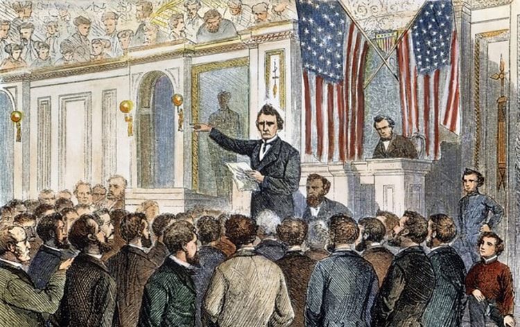 Thaddeus Stevens at Johnson's Impeachment