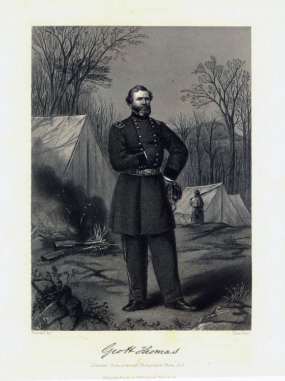 Woodcut of George H. Thomas by Thomas Nast