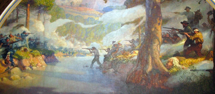 Mural of the Battle of Wilson's Creek