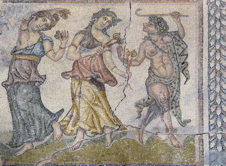 Procession of Dionysus Mosaic from Augusta Traiana (Detail)